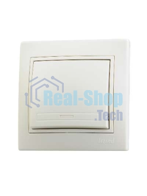 Выключатель LEZARD 701-0303-100серия скр.проводки Мира 1клавиша кремовый со вст.