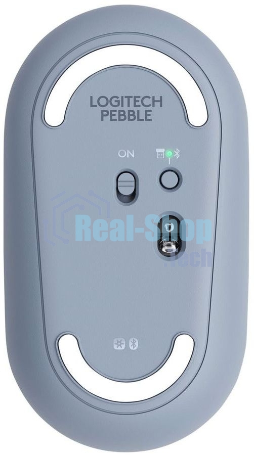Мышь беспроводная Logitech Pebble M350 серый, 1000 dpi, радиоканал, Bluetooth, USB, кнопки - 3