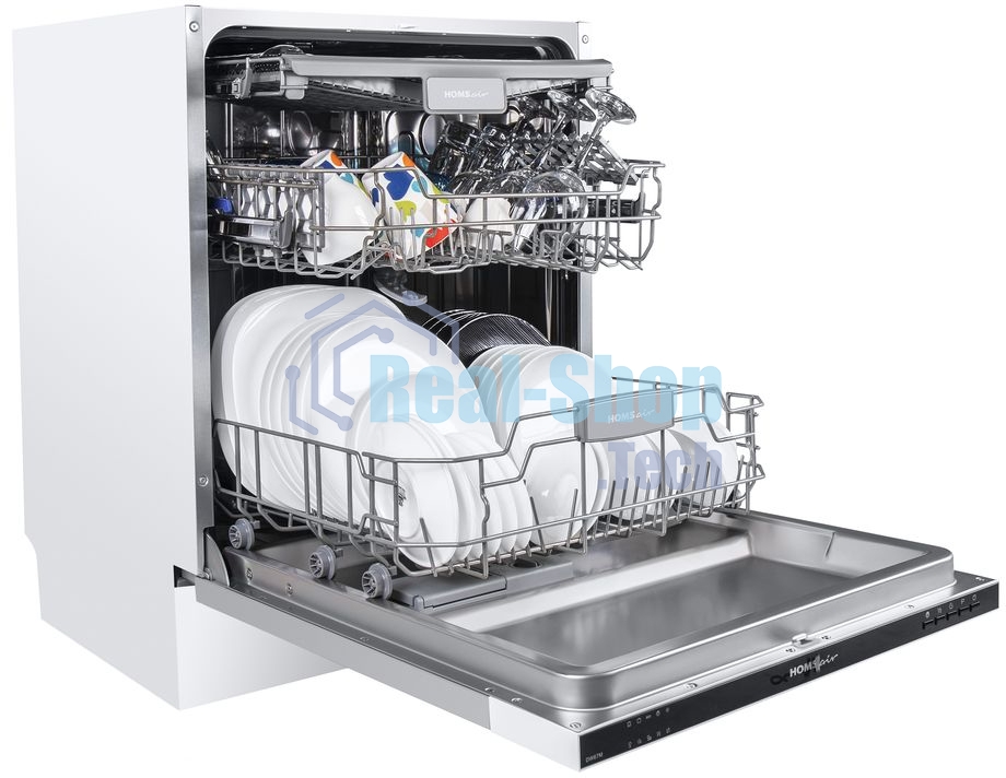 Встраиваемая посудомоечная машина HOMSair DW67M, черный, 59.8 см, 14 компл., 47 дБ, класс A++