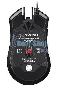 Мышь проводная SunWind SW-M705G черный, 3600 dpi, USB, кнопки - 6
