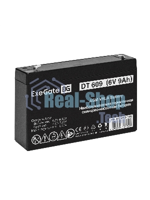 Аккумуляторная батарея ExeGate DT 609 (6V 9Ah, клеммы F2)