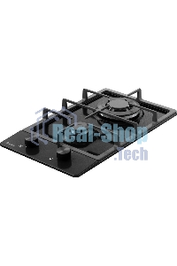 Газовая варочная панель MONSHER MSG 33 Noir, газ, High-Tech, 29 см, автоматический электроподжиг, газ-контроль, форсунки под сжиженый газ, SABAF конфорки, чугунные решетки, черный