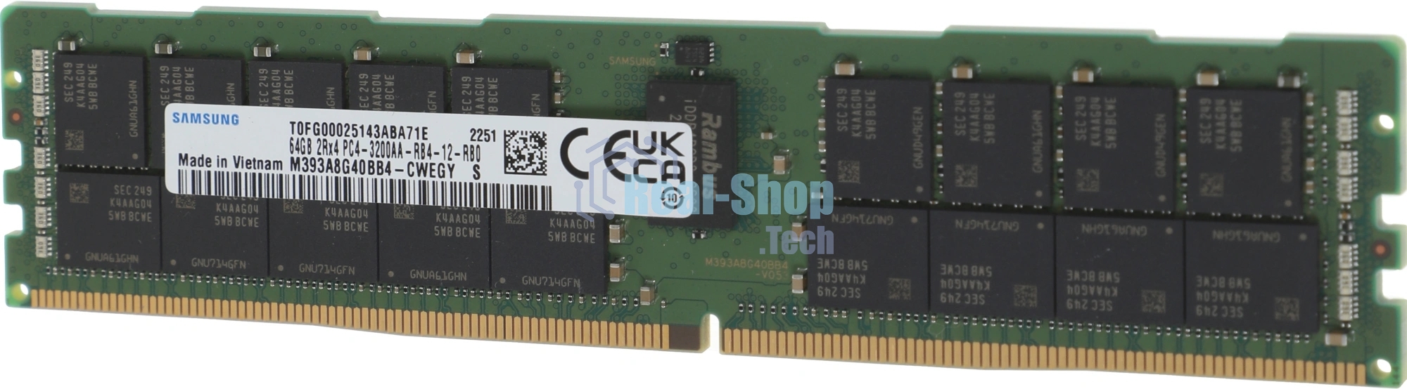 Оперативная память Samsung, DDR4, 64GB (1x64GB), 3200MHz, CL22, ECC, RDIMM