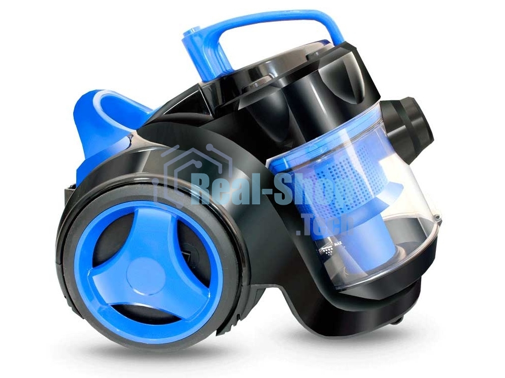 Пылесос Ginzzu VS420, 1700/275 Вт., без мешка, циклонный фильтр, черный/синий