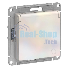 Розетка с/з со шторками с крышкой, 16А, IP20, механизм ATN000446 Schneider Electric Жемчуг