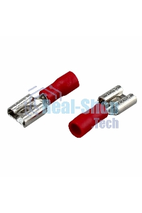 Клемма плоская Rexant, изолированная гнездо - 7.4 мм, 0.5-1.5 мм², (РПи-м 1.5-(6.3)/РПИм 1,25-250/FDD1.25-250), в упак. 10 шт.