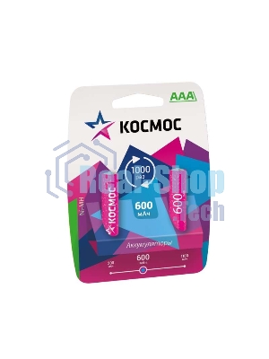 Аккумулятор R03 Ni-MH 600 мАч Космос KOCR03NIMH(600MAH)
