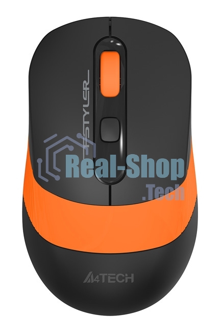 Мышь беспроводная A4Tech Fstyler FG10S черный/оранжевый, 2000 dpi, радиоканал, USB, кнопки - 4