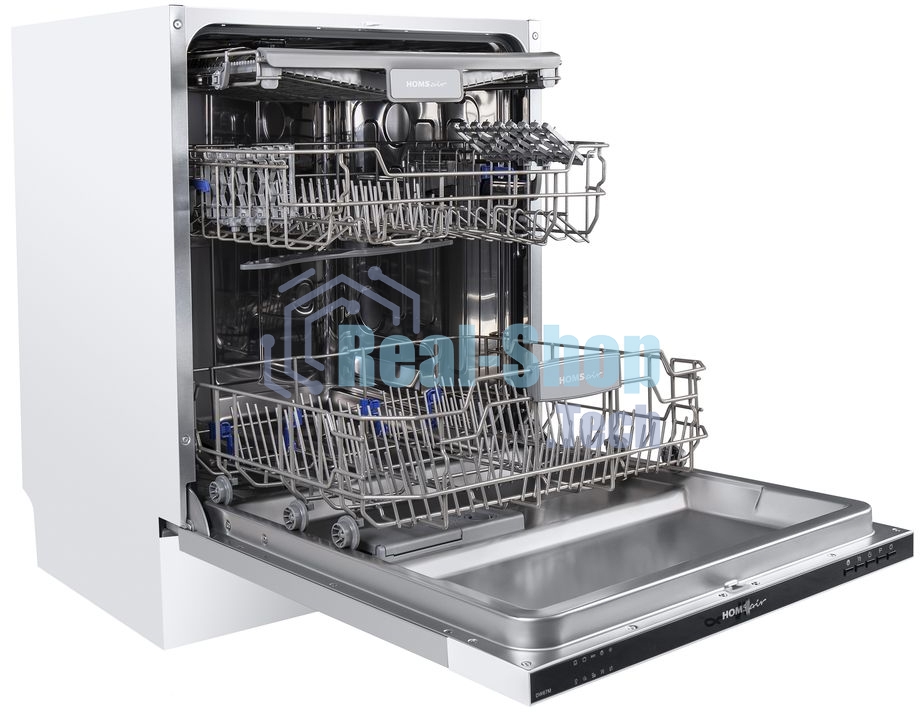 Встраиваемая посудомоечная машина HOMSair DW67M, черный, 59.8 см, 14 компл., 47 дБ, класс A++