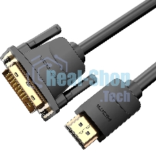 Кабель Vention HDMI 19M/DVI-D Dual link 25M - 2 м ABFBH