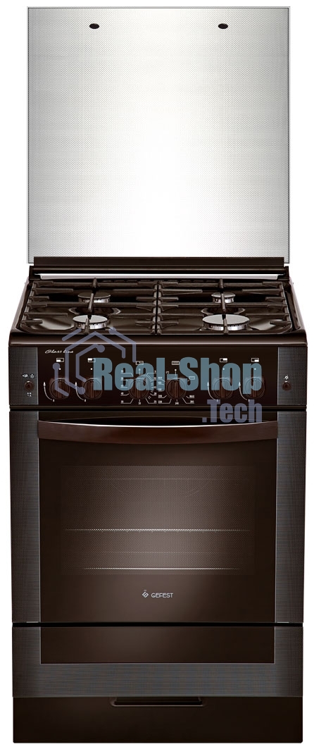 Плита газовая Gefest ПГ 6300-02 0047 коричневый, конфорок 4 шт, духовка 52 л, 60 см x 85 см x 60 см