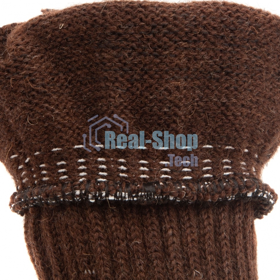 Перчатки трикотажные Сибртех двойные, верблюжья и овечья шерсть, ПВХ покрытие