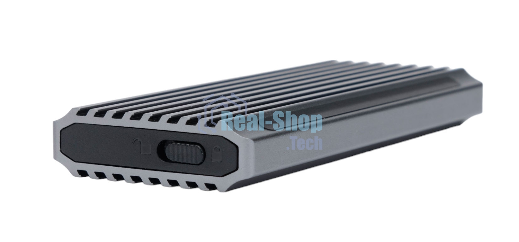 Внешний корпус Gembird EEM2-SATA-3 USB 3.1 для M2 SATA порт Type-С, RGb подсветка, металл, серебристый