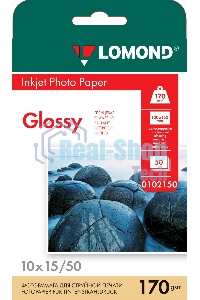 Фотобумага Lomond односторонняя, глянцевая, A6/170гр./50 листов