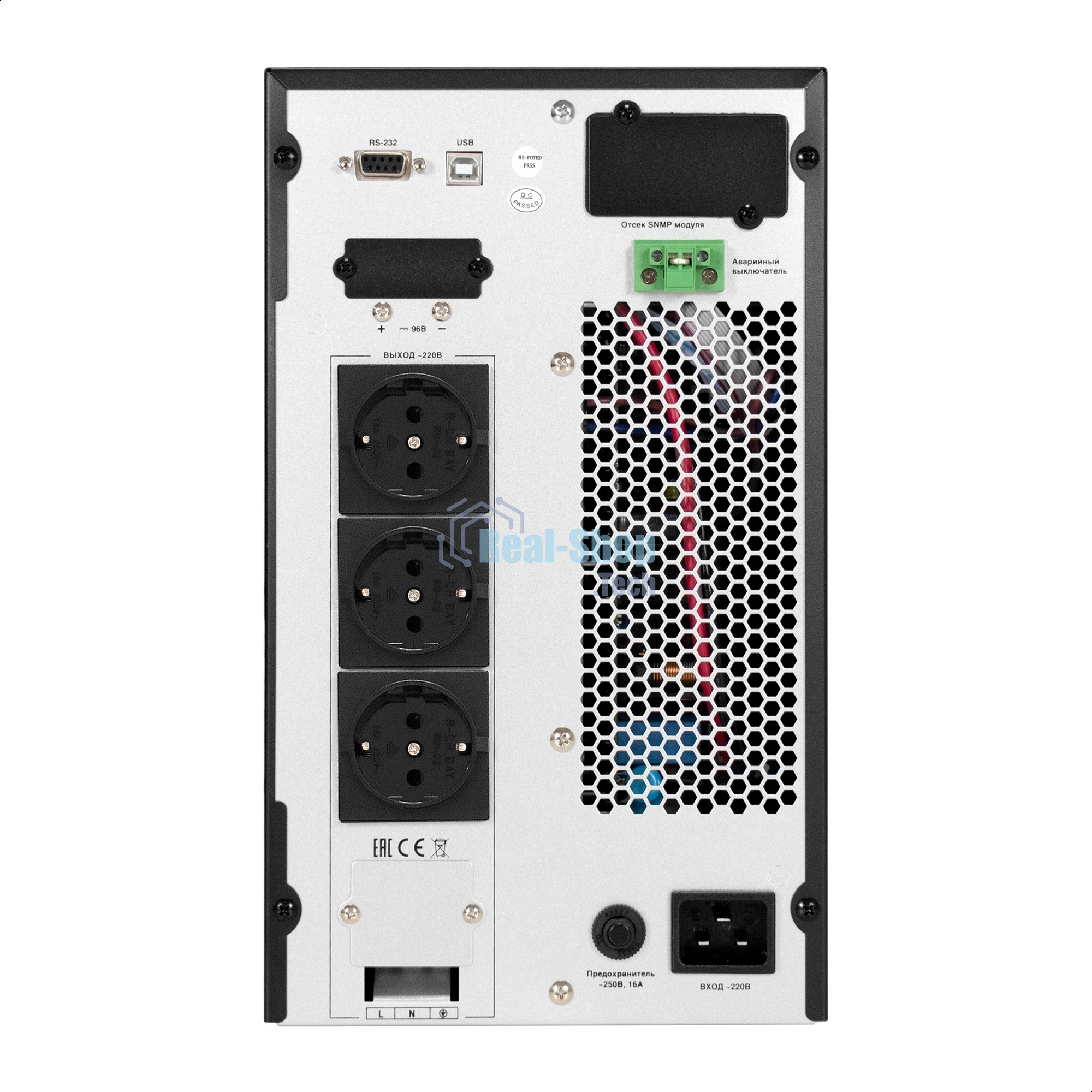 Источник бесперебойного питания On-line ExeGate PowerExpert TL-3000.72V.LCD.AVR.3SH.USB.RS232.SNMP 3000VA/3000W, On-Line, PF=1, LCD, 3*Schuko, RS232, USB, SNMP-slot, встроенные батареи 12V 7.2Ah - 6шт, возможность подключения до 4 внешних батарейных блоков 72В, Tower, металлический корпус, черный