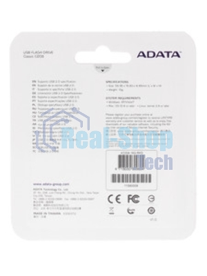 Флешка USB ADATA Classic C008 (AC008-16G-RKD), 16Gb, USB 2.0, R/W 30/6, черный/красный