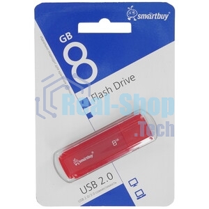 Флешка USB Smartbuy DOCK RED (SB8GBDK-R), 8Gb, USB 2.0, R/W 15/5, красный