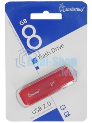 Флешка USB Smartbuy DOCK RED (SB8GBDK-R), 8Gb, USB 2.0, R/W 15/5, красный