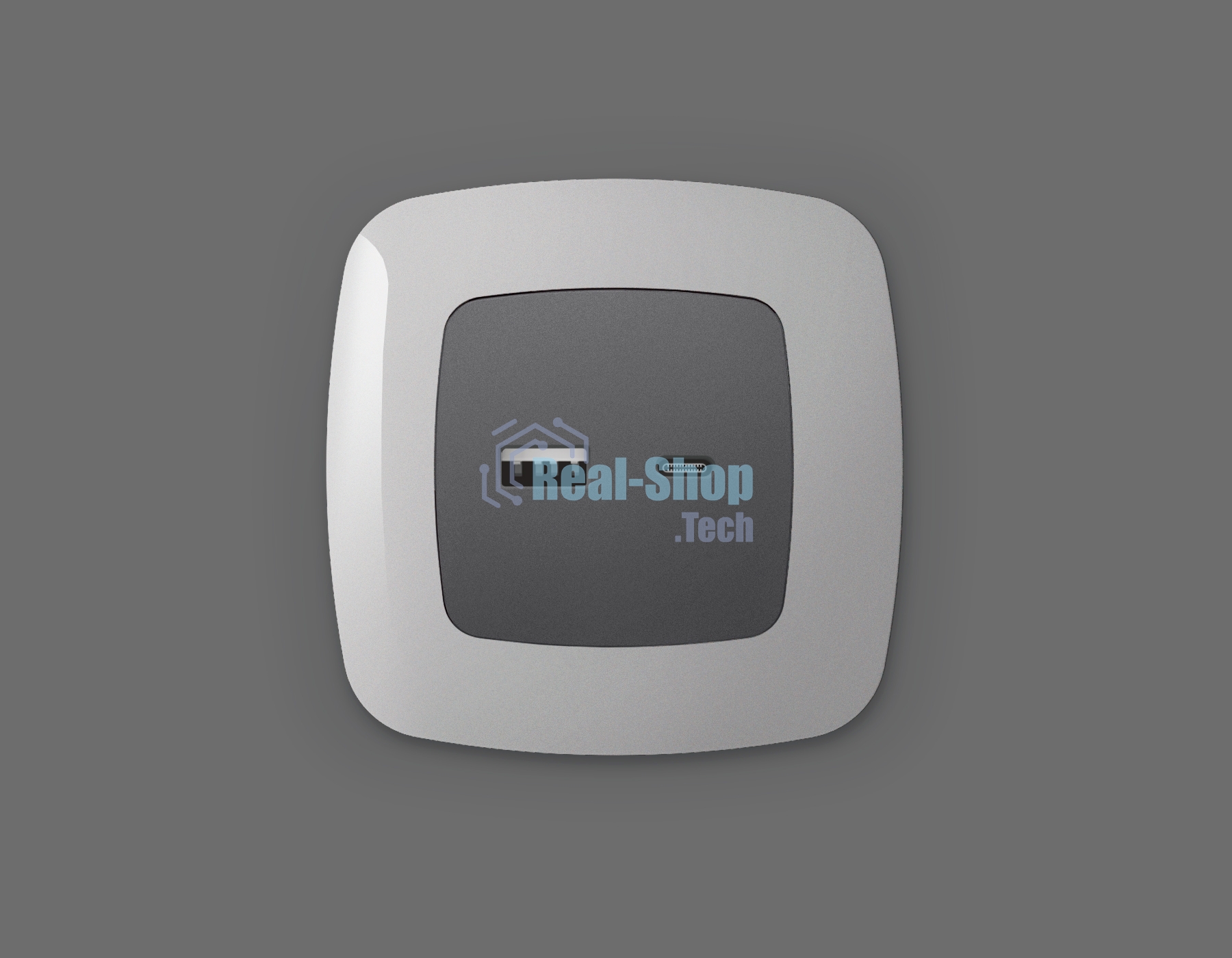 Лицевая панель OMEGA (Антрацит серый) для розетки 2USB тип A+C QUANT OP6610