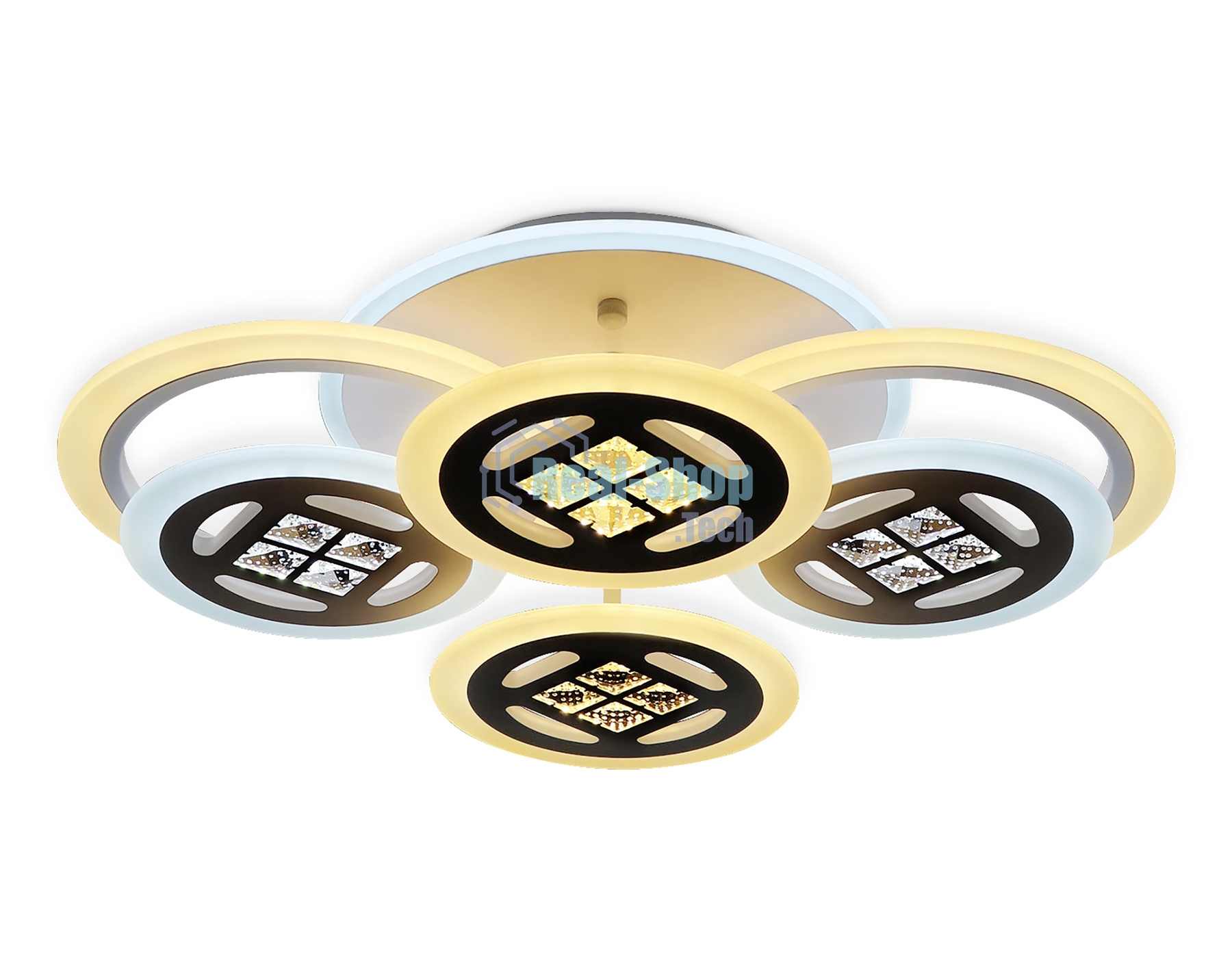 Светильник Ambrella light FA2951/6 WH белый 4200K/3000K+6400K/6400K+3000K 125W 550*405*150 (ПДУ ИК)
