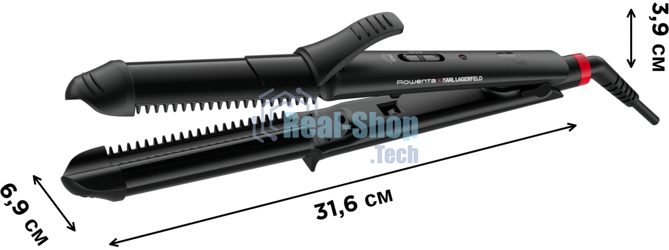 Щипцы для завивки волос Rowenta CF451LF0 черный, 32 мм, 200 °C, 2 режима