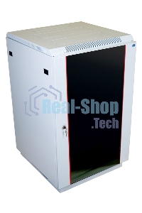 Шкаф коммутационный ЦМО ШТК-М-18.6.6-1ААА 18U 600x600 мм пер. дв. стекл задн. дв. стал. лист 2 бок. пан. направл. под закл. гайки 270 кг серый