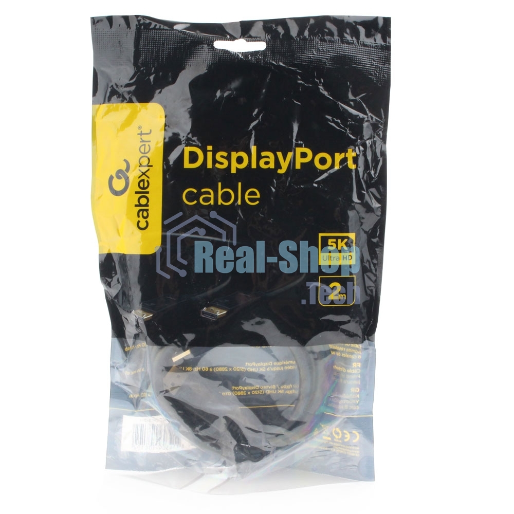 Кабель DisplayPort Cablexpert CC-DP3-2M, v1.3, 2м, 20M/20M, черный, экран, пакет