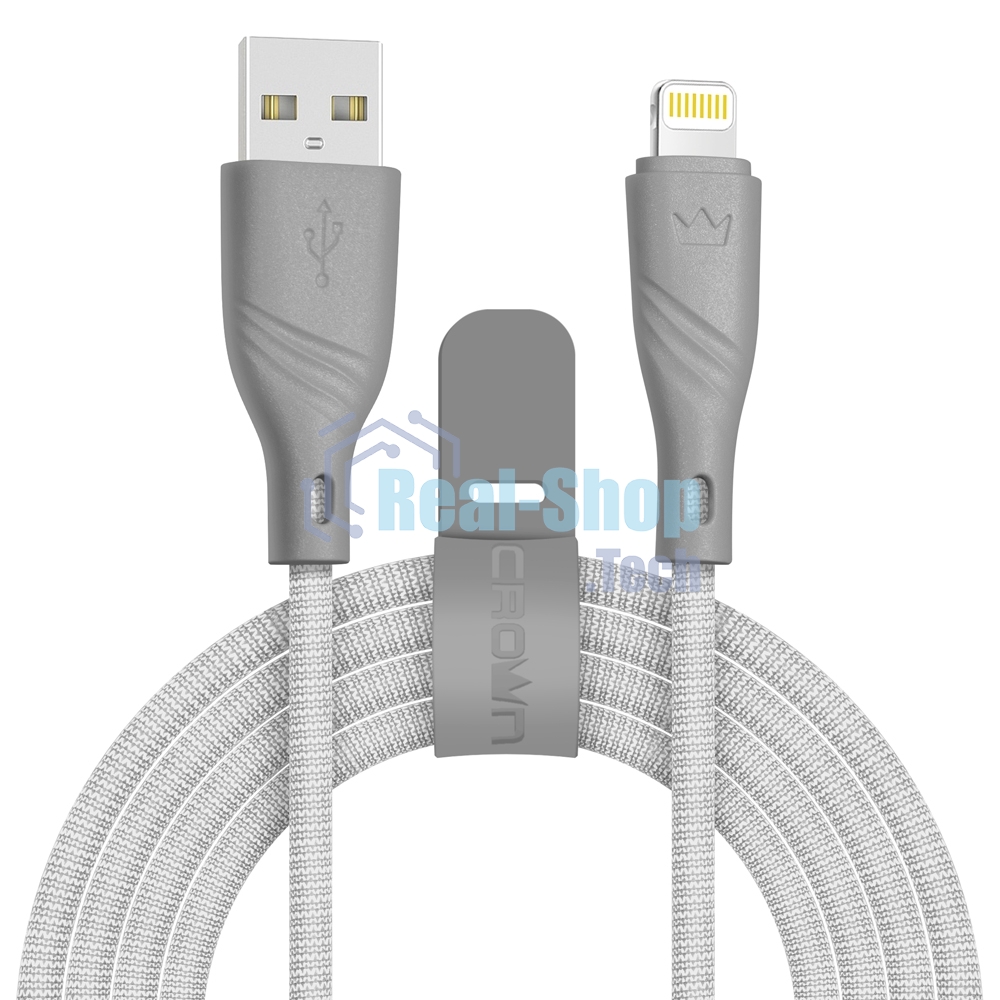 Кабель Crown USB - Lightning CMCU-3043L grey