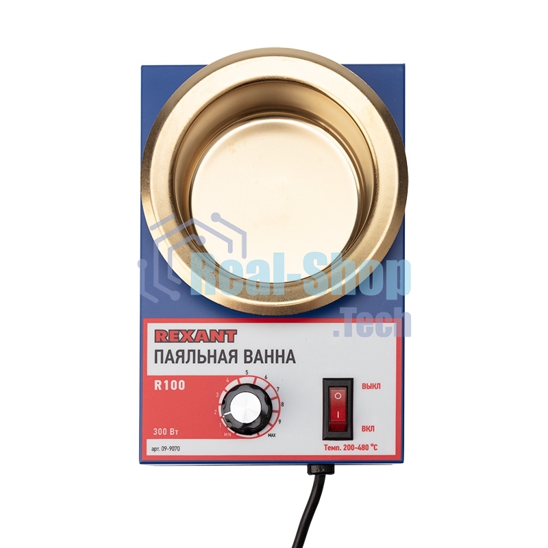 Паяльная ванна Rexant, модель R100, 300 Вт, ø 100 мм, 200-480 °C