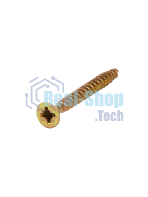 Саморез универсальный Kranz 4х40, желтый цинк, короб (200 шт./уп.)