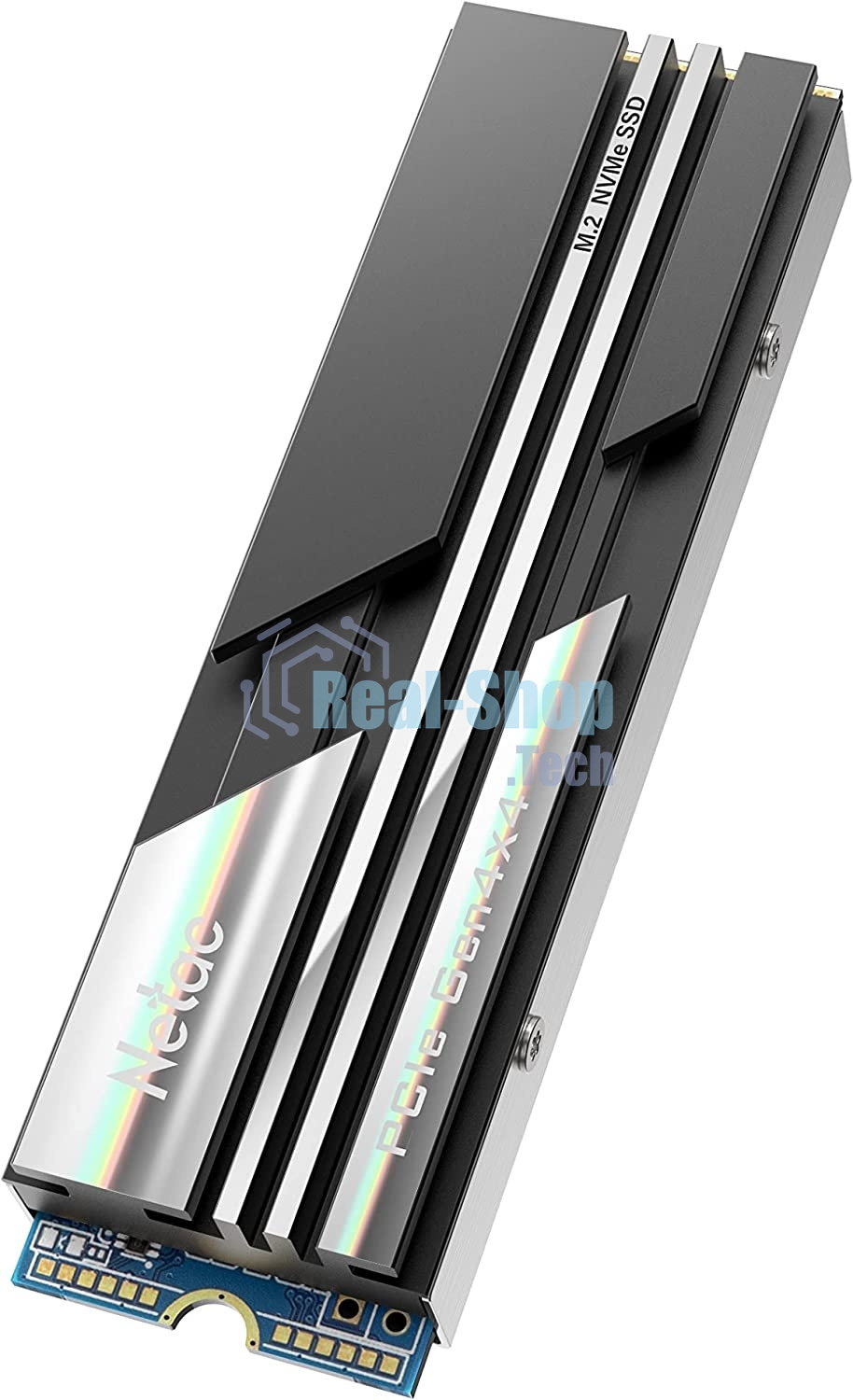 Накопитель SSD Netac NV5000, 500Gb, M.2 2280, PCIe 4.0 x4, NVMe, R/W 5000/2500, с радиатором