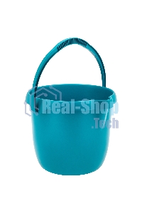 Ведро пластмассовое круглое 12 л, бирюзовое, Home Palisad