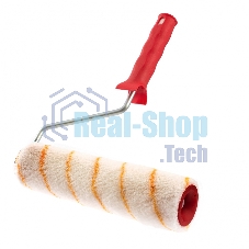 Валик в сборе Matrix полиакрил желтая полоса, 250 мм, ворс 12 мм, D 48 мм, D ручки 8 мм