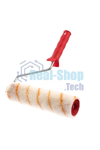 Валик в сборе Matrix полиакрил желтая полоса, 250 мм, ворс 12 мм, D 48 мм, D ручки 8 мм