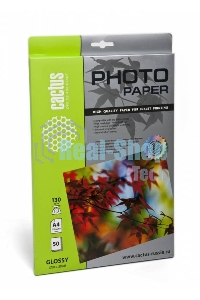 Фотобумага Cactus CS-GA413050 A4/130г/м2/50л. глянцевая для струйной печати