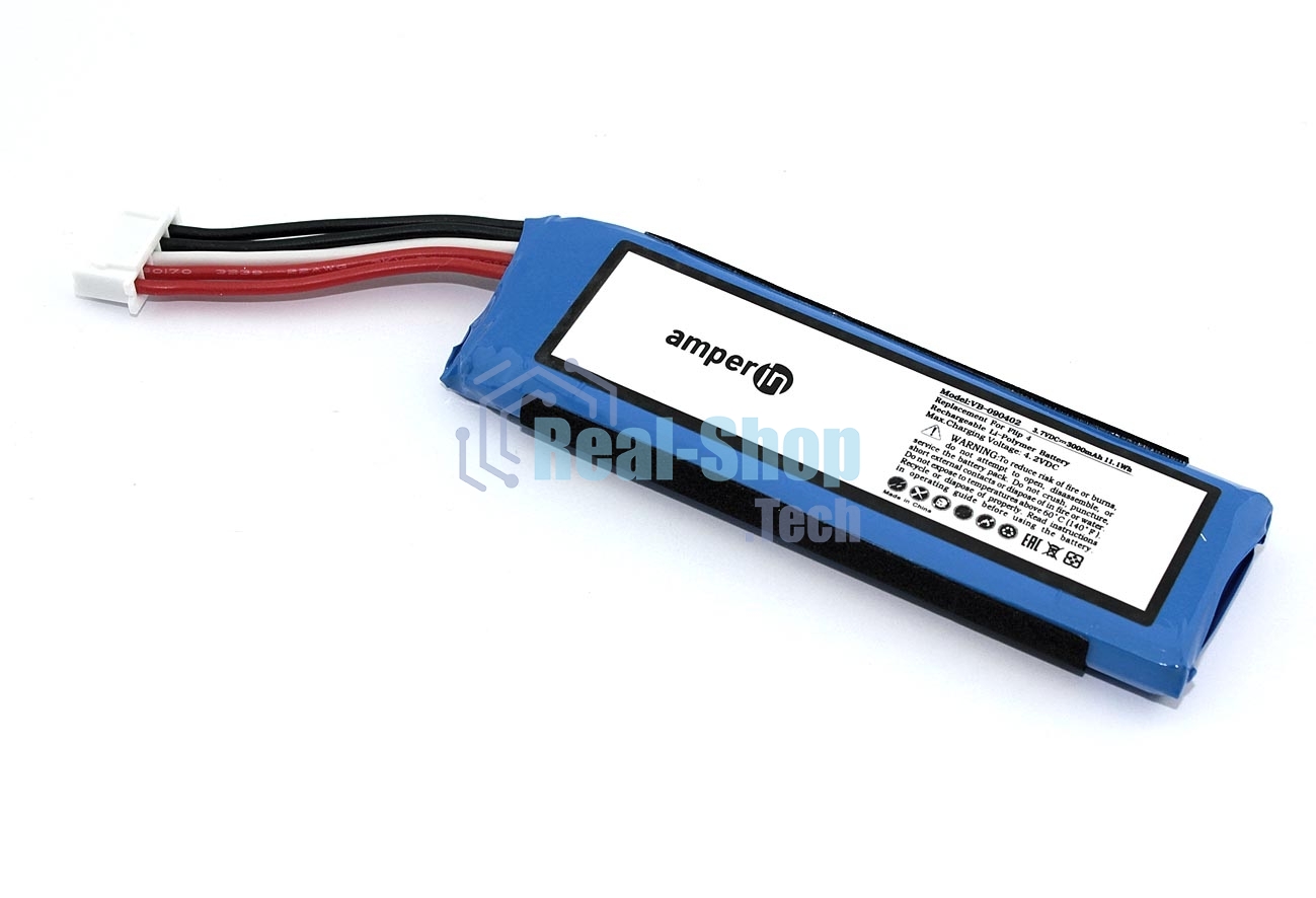 Аккумуляторная батарея Amperin для JBL Flip 4 (GSP872693 01) 3000mAh 3.7V Li-polymer