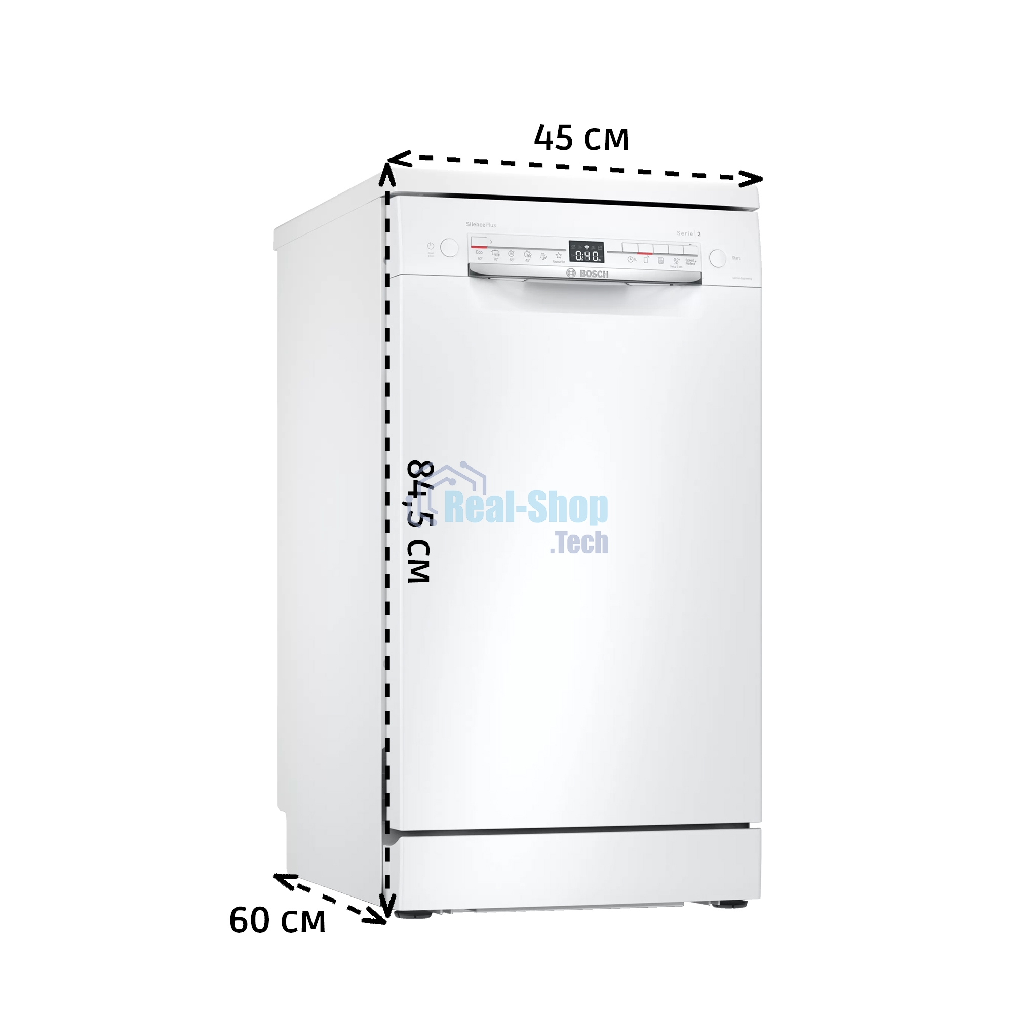 Посудомоечная машина Bosch SPS2HMW54Q, белый, 45 см, 10 компл., 43 дБ, класс A+