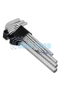 Набор ключей имбусовых Сибртех HEX, 2-12 мм, CrV, 9 шт., удлиненные