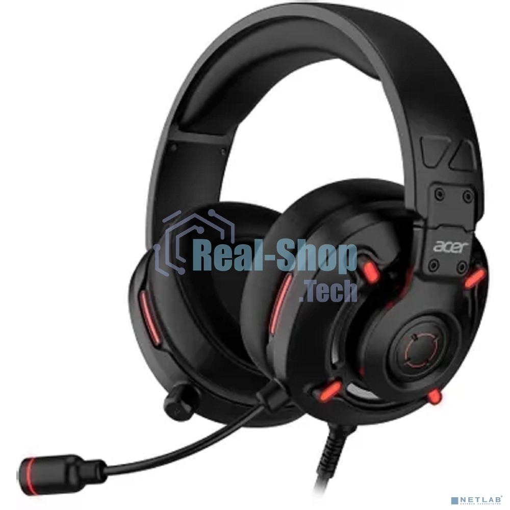 Гарнитура проводная с микрофоном мониторные оголовье Acer Nitro OHW306 черный ZL.HDSEE.00E
