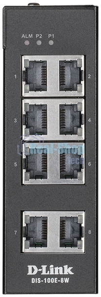 Коммутатор D-Link DIS-100E-8W/A1A, L2 Unmanaged Industrial Switch with 8 10/100Base-TX ports.1K Mac address, 802.3x Flow Control, Stand-alone, Auto MDI/MDI-X for each port, D-link Green technology, Metal case,