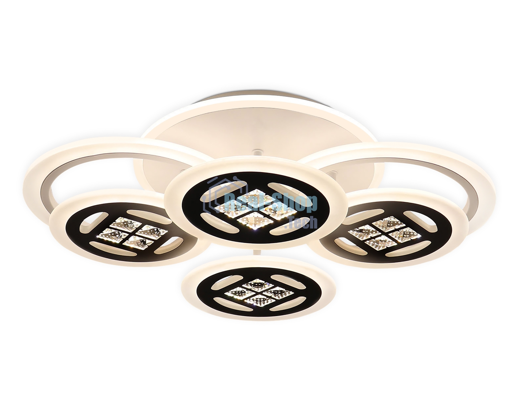 Светильник Ambrella light FA2951/6 WH белый 4200K/3000K+6400K/6400K+3000K 125W 550*405*150 (ПДУ ИК)