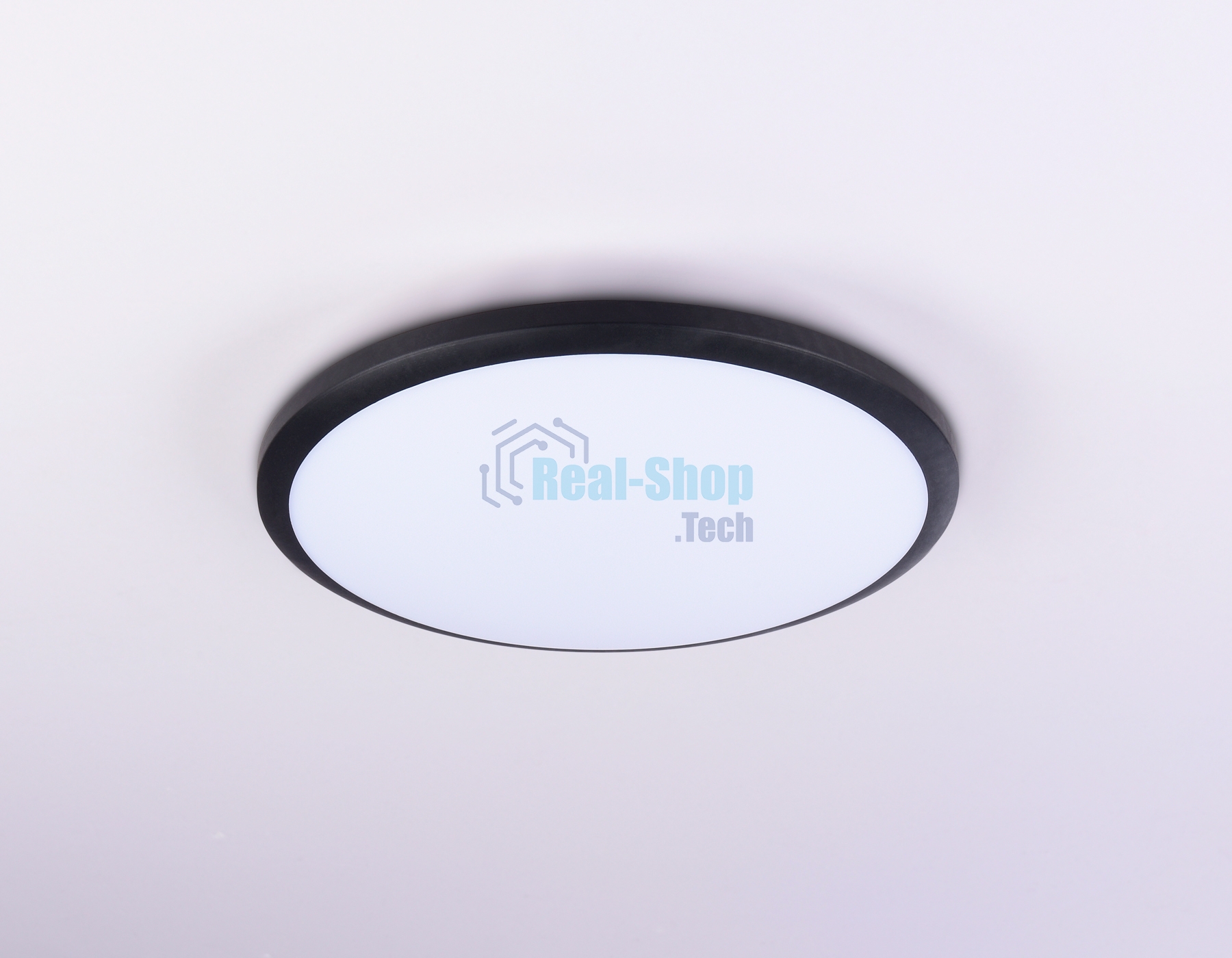Потолочный светодиодный светильник Ambrella light FZ1233 BK черный IP44 22W 6400К D260*55 (Без ПДУ)