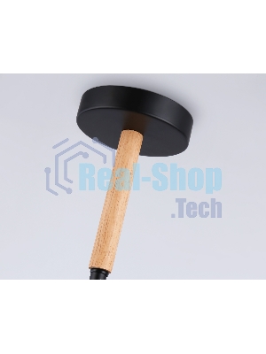 Светильник Ambrella light TR80488/6 BK/LW черный/светлое дерево E27/6 max 60W D930*510