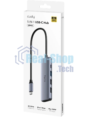 USB-концентратор CUDY UH405, USB Type-C, HDMI, USB, адаптер/ USB Type-C