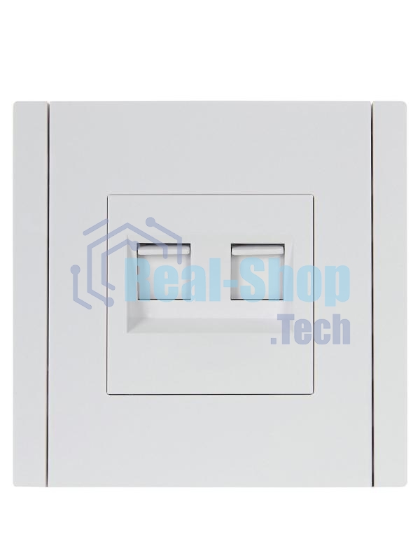 Розетка компьютерная 2-ая RJ45 кат.5E IEK FORTE&PIANO FP233 белый