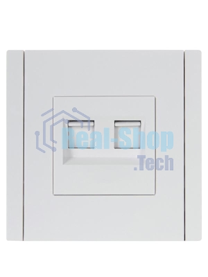 Розетка компьютерная 2-ая RJ45 кат.5E IEK FORTE&PIANO FP233 белый