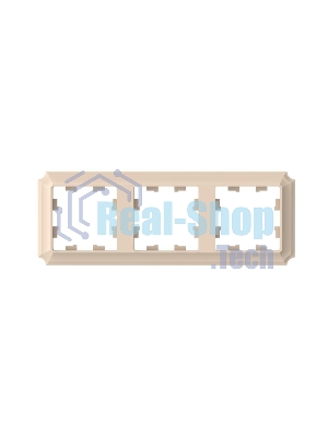 Рамка AtlasDesign Antique 3-постовая, универсальная, песочный