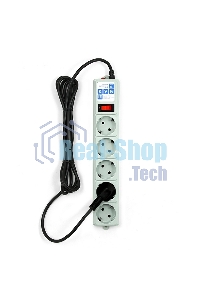 Фильтр-удлинитель Power Cube B 3,0 м 5 розеток (серый) 10А/2,2 кВт