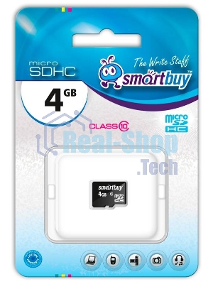 Флеш карта microSD 4Gb Smartbuy microSDHC Class 10