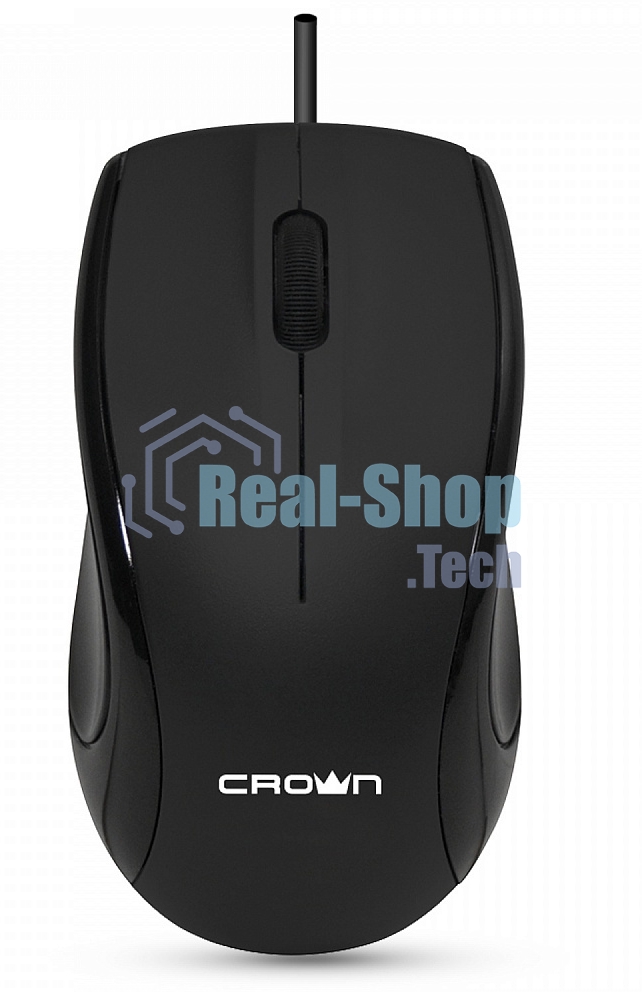 Мышь проводная Crown CMM-31 черный, 1000 dpi, USB, кнопки - 3